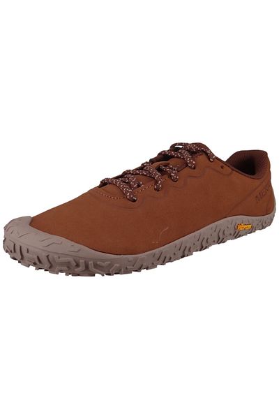 Merrell Damen Halbschuhe Wanderschuhe Vapor Eldiven 6 Deri Yalınayak J067890 Braun Tobacco Leder mit Vibra
