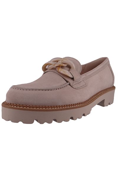 GABOR Damen Halbschuhe Loafer 45.241 Grau 12 Natur Leder