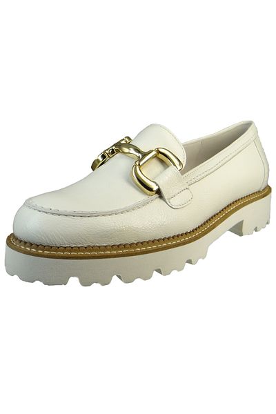 GABOR Damen Halbschuhe Loafer 45.246 Weiß 20 Latte Leder