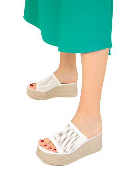 SOHO White Women's Slippers 19143