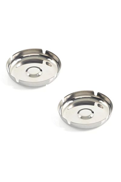 kitchenboost open metal stainless ashtray - 2 pcs ashtray 11.5 cm