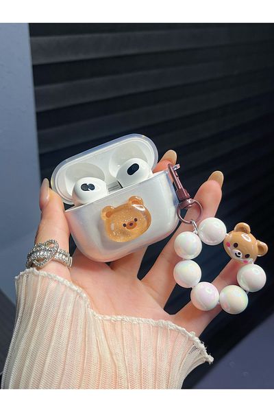 NANOSPACE AirPods Pro 2. Generation - Transparent Ultra Case with Chain and Mold, Not Product Headset