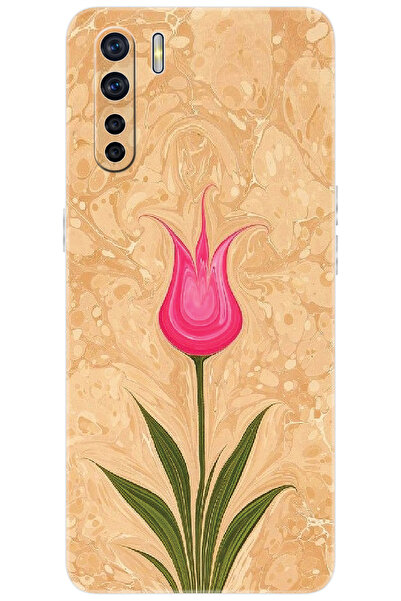 OPPO A91 / Reno 3 Uyumlu Kılıf Desen Baskılı Silikon Lale Tasarım STK:544 CP-...