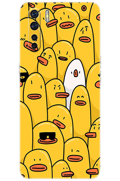 OPPO A91 / Reno 3 Uyumlu Kılıf Desen Baskılı Silikon Cool Ördek STK:650 CP-lI...