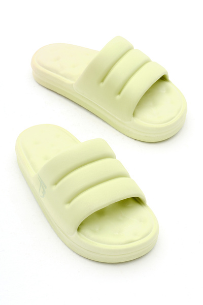 Tonny Black Women's Grass Green Comfortable Fit Sliced Model Open Front Eva Slippers