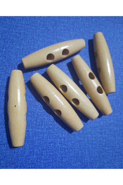 Beyna NATURAL WOODEN BOARD SOVEN 6 CM BUTTON 1 PACK 12 PIECES