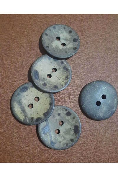 Beyna NATURAL WOODEN BOARD 4.5 CM COTTON BUTTON 1 PACK 10 PIECES
