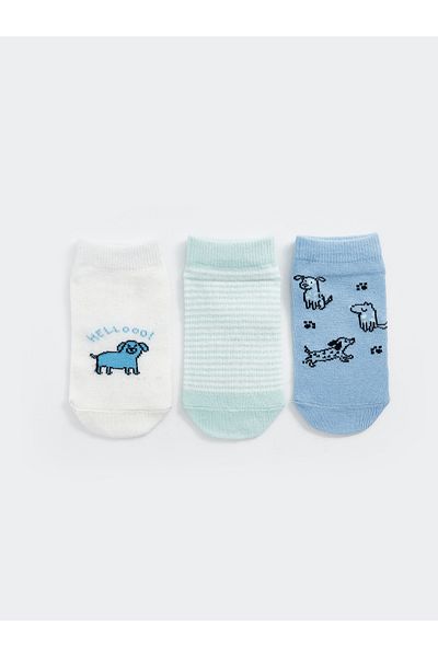 LC Waikiki Set mit 3 bedruckten Booties-Socken für Babys