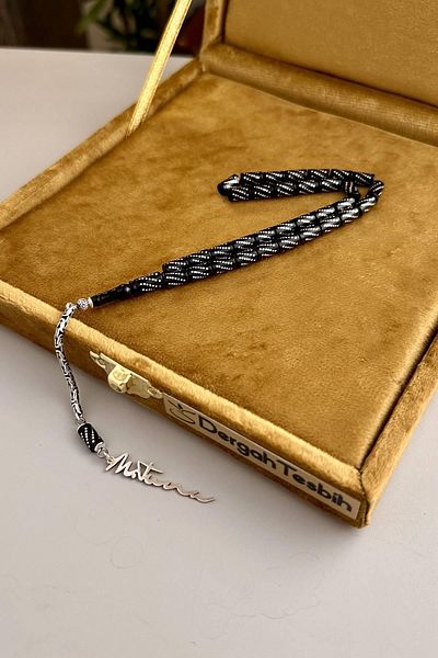 dergah tesbih Silver Processing with Special Signature Design for Your Name