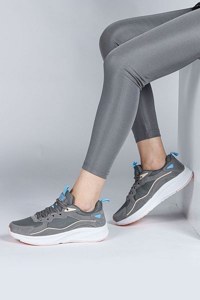 Jump 28751 Gray - Salmon Women's Walking Running Sneakers