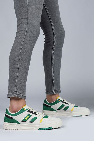 Jump 28693 White - Green Men's Sneaker Casual Sneakers