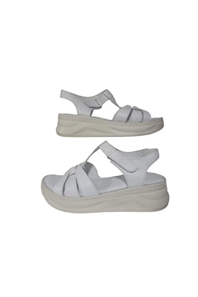 Mr.white Mr White Білі шкіряні ортопедичні ультралегкі жіночі сандалі - MR-W5922