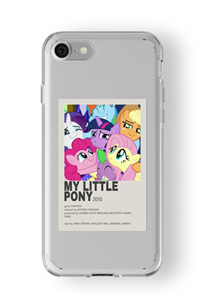Space Star iPhone 6 ve 6s Uyumlu My Little Pony Tasarım Baskılı Şeffaf Kılıf