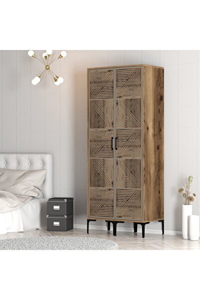 Variant Mobilya 2 Kapılı Gardrop PP - Kahverengi