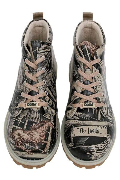 Dogo Ανδρικά Vegan Δερμάτινα Μαύρα Μποτάκια - Σχέδιο No Limits