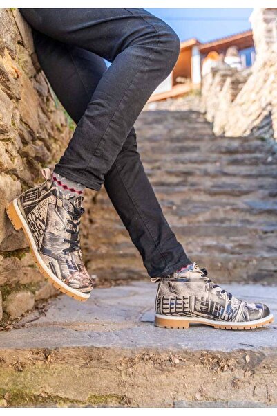 Dogo Ανδρικά Vegan Δερμάτινα Μαύρα Μποτάκια - Σχέδιο No Limits