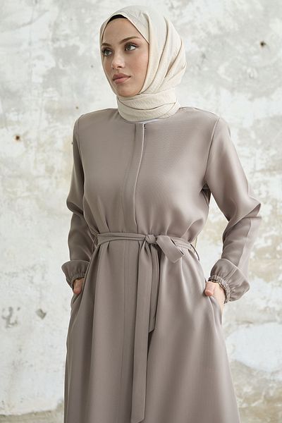 InStyle Ζώνη Κυψελοειδή Ύφασμα Ferace - Μπεζ