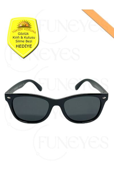 funeyes Black Children's Sunglasses (WAYFARERMODEL) 2-8 Years Old Polarized 1...