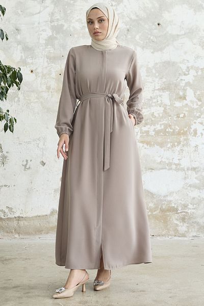 InStyle Ζώνη Κυψελοειδή Ύφασμα Ferace - Μπεζ