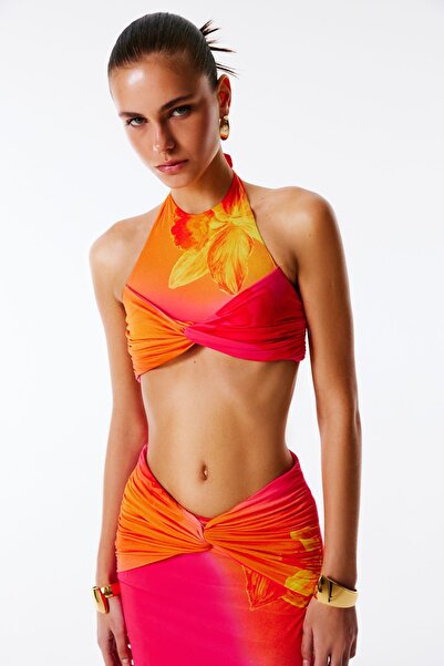 Love On Friday ALOHI Halter Kısa Üst (Fucshia Hues)