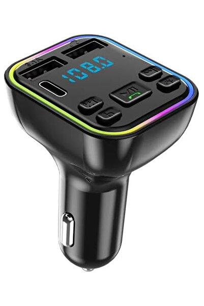 AfterTimes 7 Renkli Car Fm Player 2 Usb Şarj Cihazı 12-24V Üzerinde Fonksiyon...
