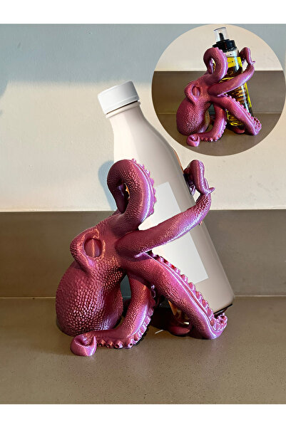 magicland Ahtapot Şeklinde Dekoratif Şaraplık/Şarap Şişesi Tutucu, Yağdanlık/...