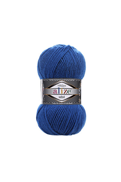 Alize 5 τεμάχια Alize Superlana Midi 141 μπλε κοβαλτίου