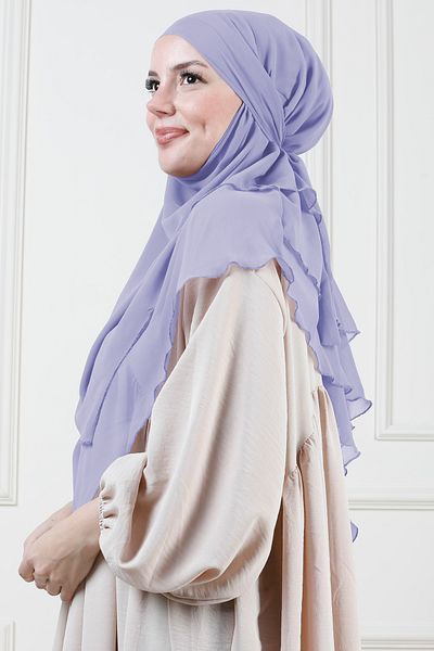 Ns nowascarf Souffle Khimar Medium Size Hijab Shawl Eflatun