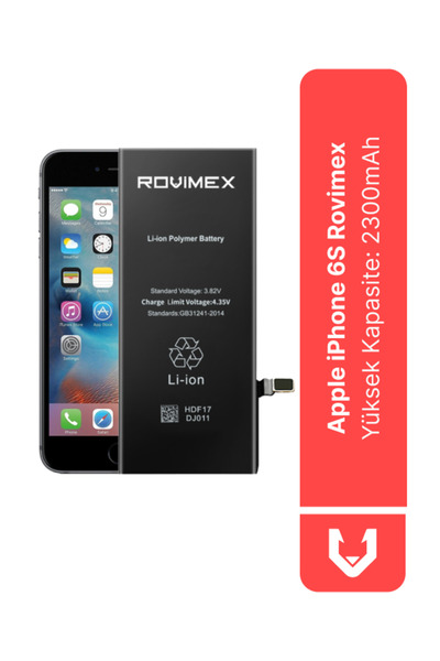 Rovimex Iphone 6s Yüksek Kapasite Batarya Pil - 2300 Mah