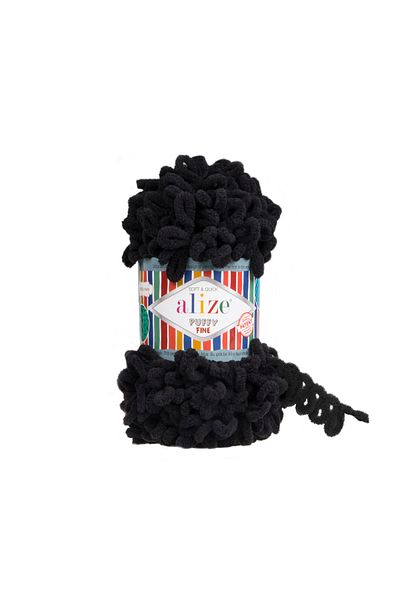 Alize Alize Puffy Fine 60 Black - 5 Pieces