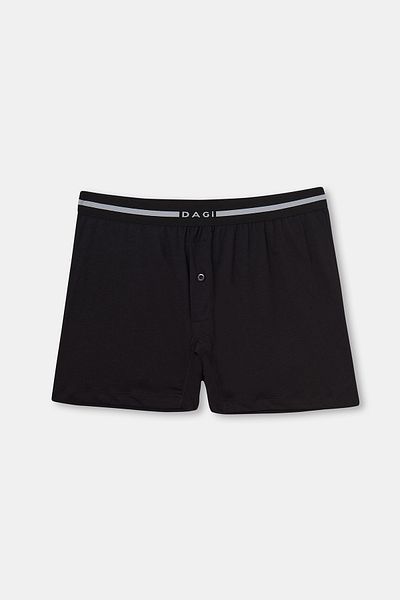 Dagi Schwarzer Modal-Boxershorts mit langen Beinen