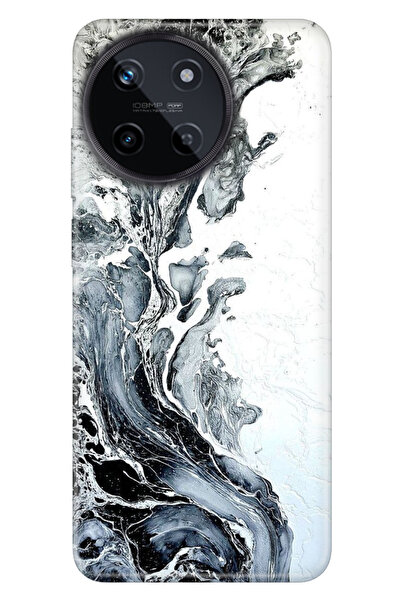 realme 11 4G Uyumlu Kılıf Resimli Baskılı Nano Silikon Granit Mermer