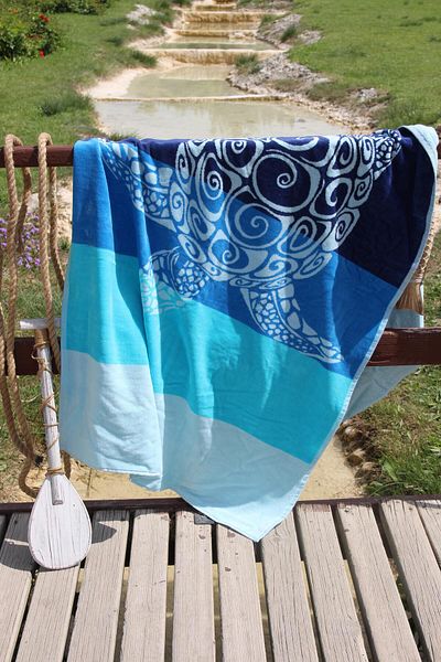 Baveno Unisex 100% Cotton Outlet 90x180 cm Σετ πετσέτες θαλάσσης με σχέδια