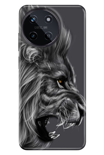 realme 11 4g Compatible Case Picture Printed Nano Silicone Black Lion