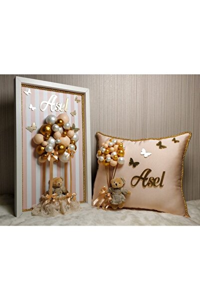 şatafat design Bebek Kapı Süsü Ve Takı Yastığı
