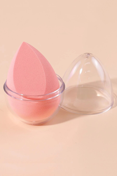 H&E LUXURY DESIGN Hijyenik Saklama Kutulu Pembe Makyaj Süngeri