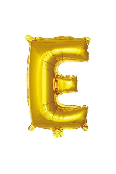 parti sürprizi 16'' Foil Balloon - Gold Color, LEttEr E, 1 PiEcE