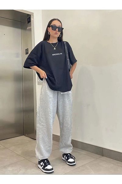 lona fashion LUNAVISTA Дамски суитчър с щампа Brooklyn Долен горен комплект анцуг