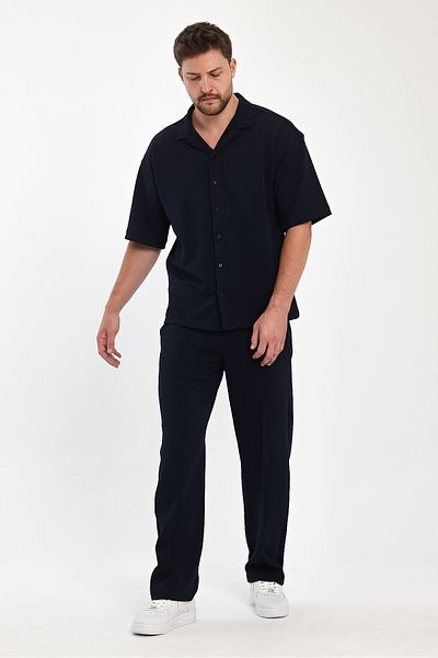 Quik-max Set pantaloni cămașă, în formă largi