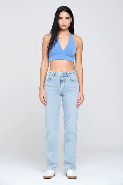 Blue Straıght Women's Jean Pants