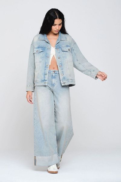 Pantamo Jeans Jachetă de jeans pentru femei, albastră, subțire