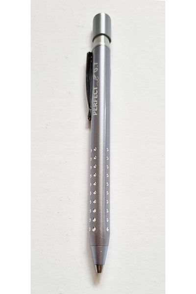 Modellino Metal Triangle Grip Perfect Pencil with Eraser 07 Tips - 1 Piece Silver