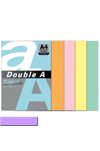 DOUBLE A ورق ملون 100 قطعة A4 80 جرام