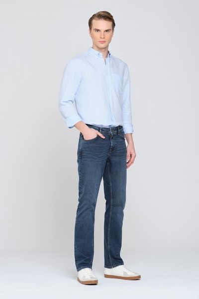 Pantamo Jeans Тъмносин мъжки дънков панталон - обикновена права кройка