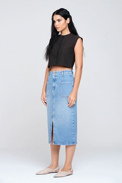 Pantamo Jeans Fusta de damă din blugi albastru