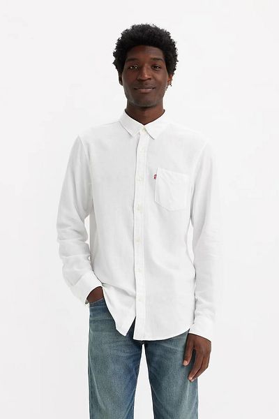 Levi's Cămașă pentru bărbați, amestecat din bumbac și in, cu ajustare normală 85746