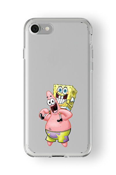 Space Star iPhone 6 Plus ve 6s Plus Uyumlu Sünger Bob ve Patrick Tasarım Bask...