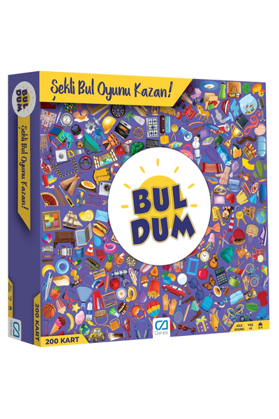 CA Games Buldum 200 Kartlı Çok Oyunculu Görsel Bulmaca Çocuk-Aile Kutu Oyunu