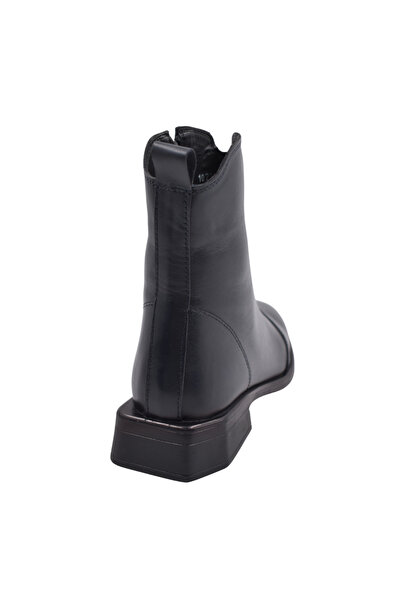 Impero Ön Fermuar Detaylı Lacivert Hakiki Deri Bot