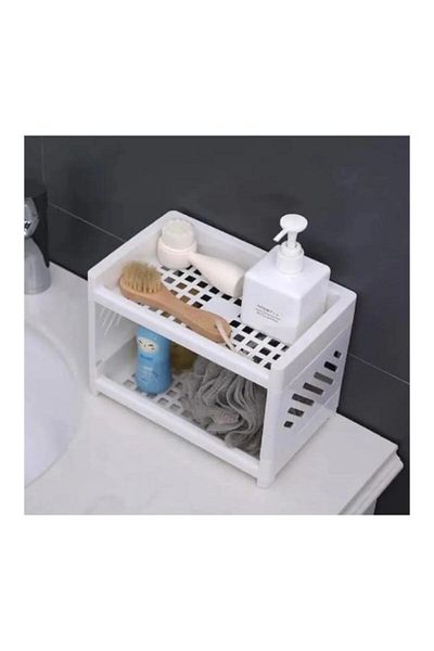 PANJI 2 Tier Shelf Shelf Organizer - Multi-Purpose Makeup and Bathroom Organizer
